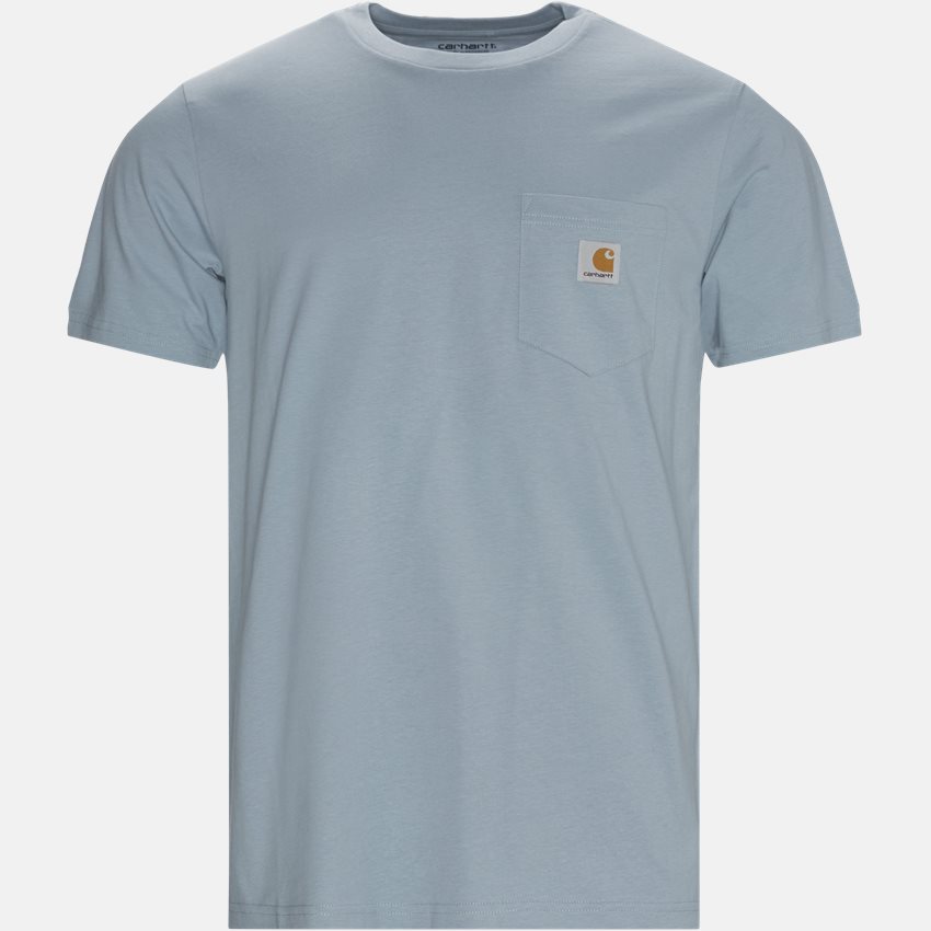 Carhartt WIP T-shirts S/S POCKET TEE I022091 FROSTED BLUE
